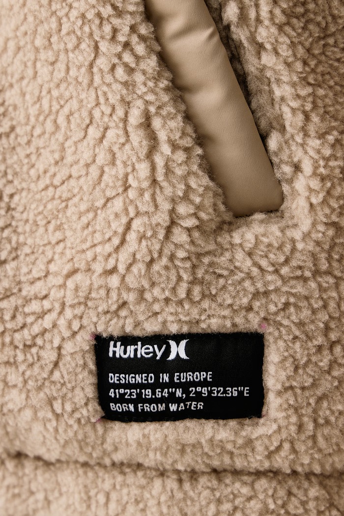 Bluza polarowa męska Hurley beżowy MFTEU00059