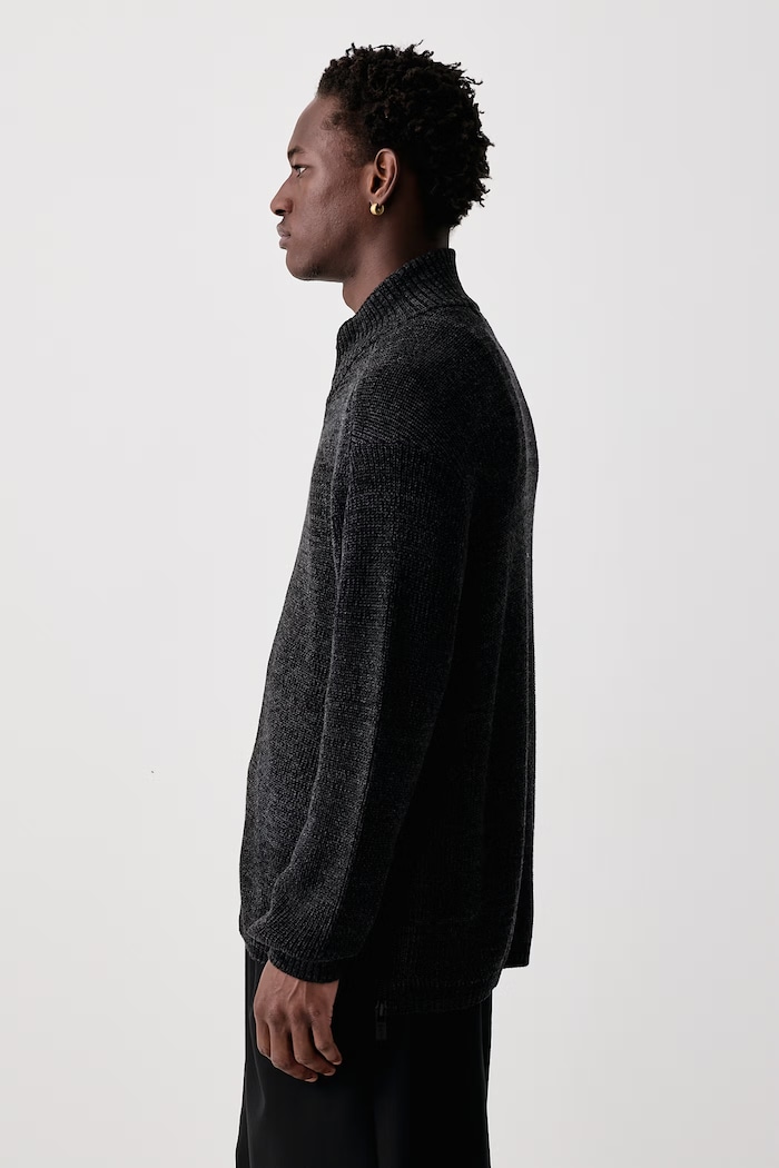 ZIP HIGH sweter rozpinany męski z wełną Yohji Yamamoto KN3667 czarny