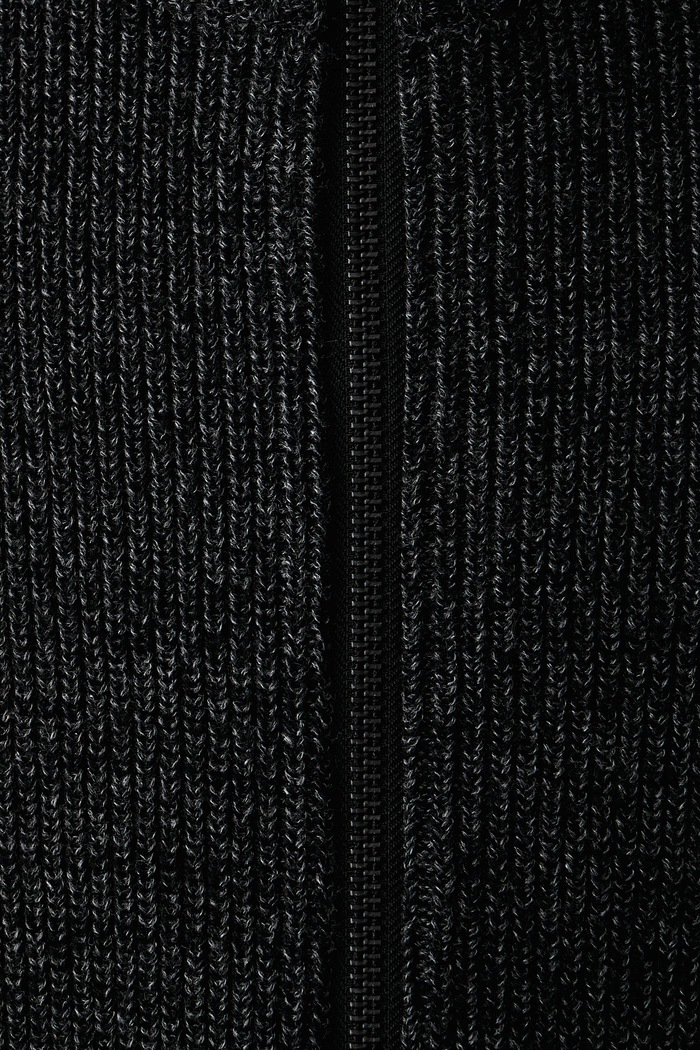 ZIP HIGH sweter rozpinany męski z wełną Yohji Yamamoto czarny KN3667