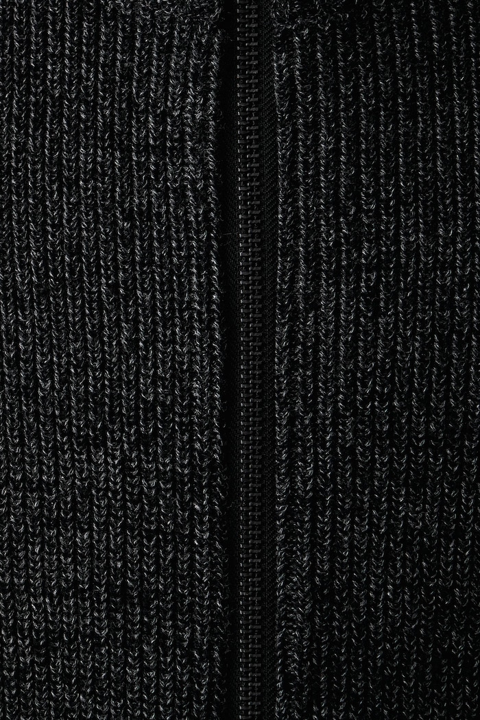 ZIP HIGH sweter rozpinany męski z wełną Yohji Yamamoto czarny KN3667