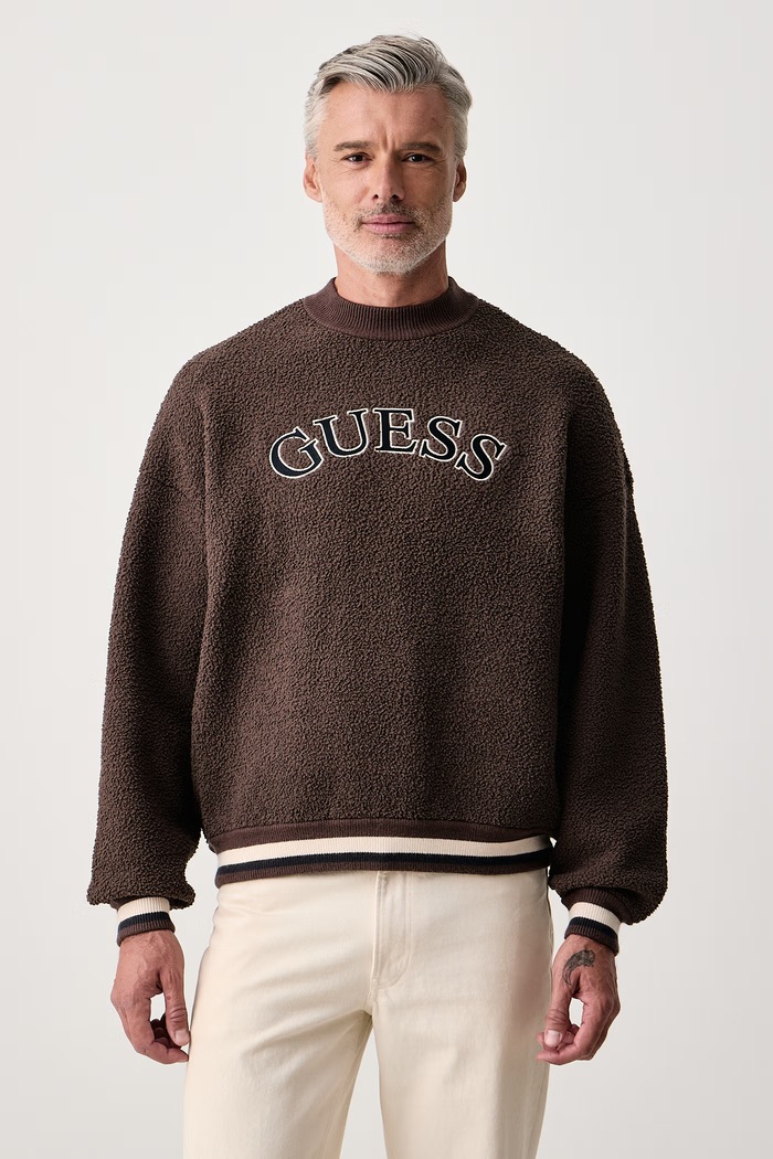 Guess Bluza męska brązowy Z6BR02.Z1741