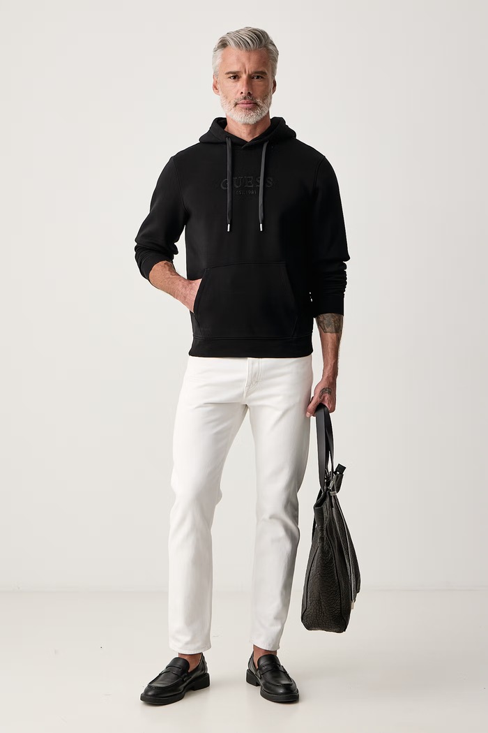 Guess Mikina s kapucňou pánska s bavlnou M6BQ36.K6161 čierna AW26