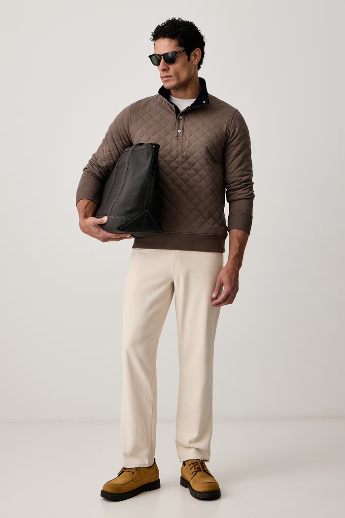 Gant Bluza męska z bawełną 2067161 beżowy AW26