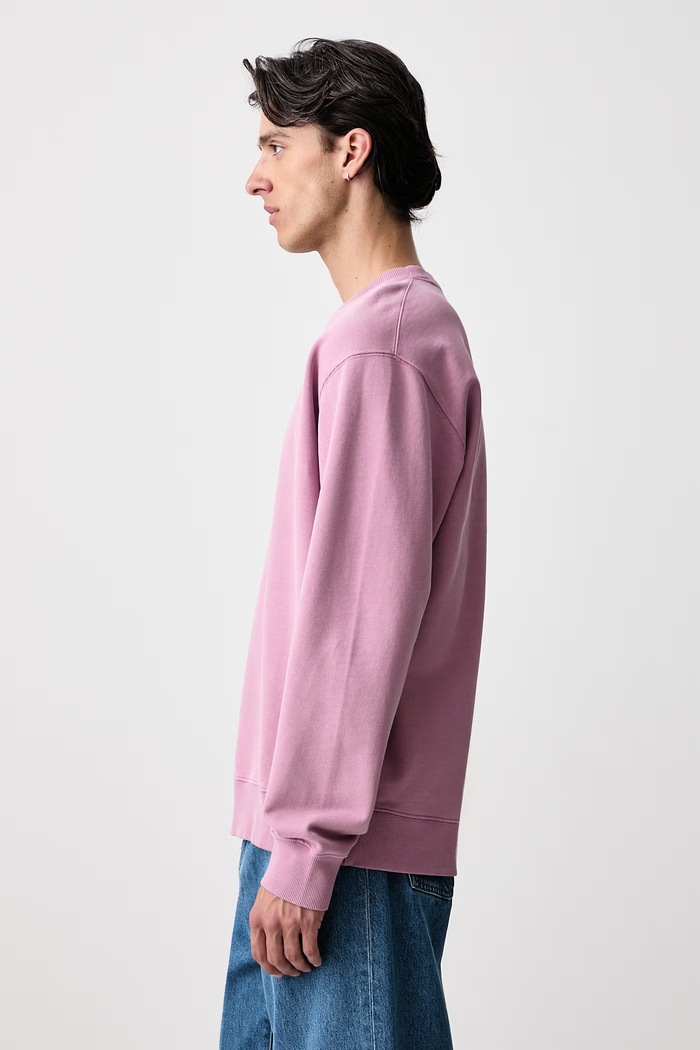 Bluza męska bawełniana Classic Slogan Drôle de Monsieur M.SW148.CO127 różowy