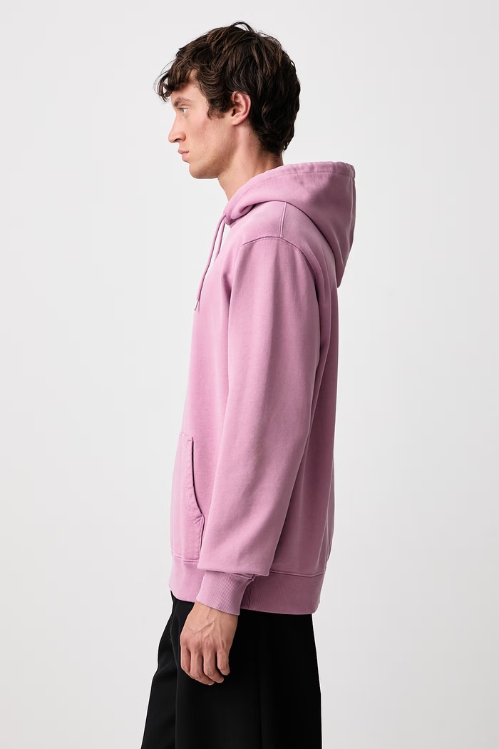 Bluza z kapturem męska bawełniana Classic Slogan Drôle de Monsieur M.HO161.CO127 różowy
