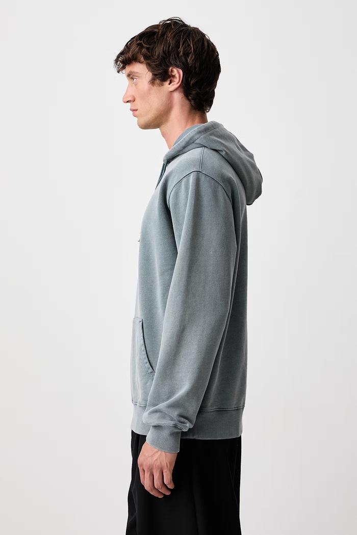 Bluza z kapturem męska bawełniana Classic Slogan Drôle de Monsieur M.HO161.CO127 szary