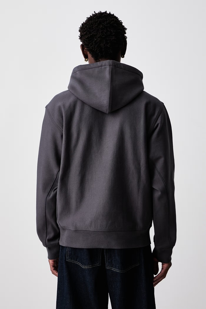 Odzież Carhartt WIP American Script bluza z kapturem z bawełną męska I028279.87XX szary
