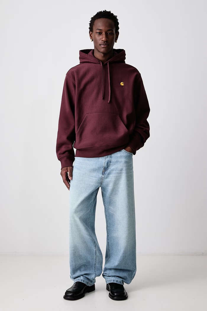Carhartt WIP American Script hoodie with cotton Men's I028279.826XX maroon AW26