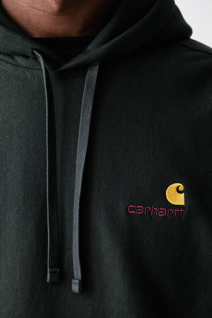 Carhartt WIP American Script bluza z kapturem z bawełną męska I028279.3T6XX