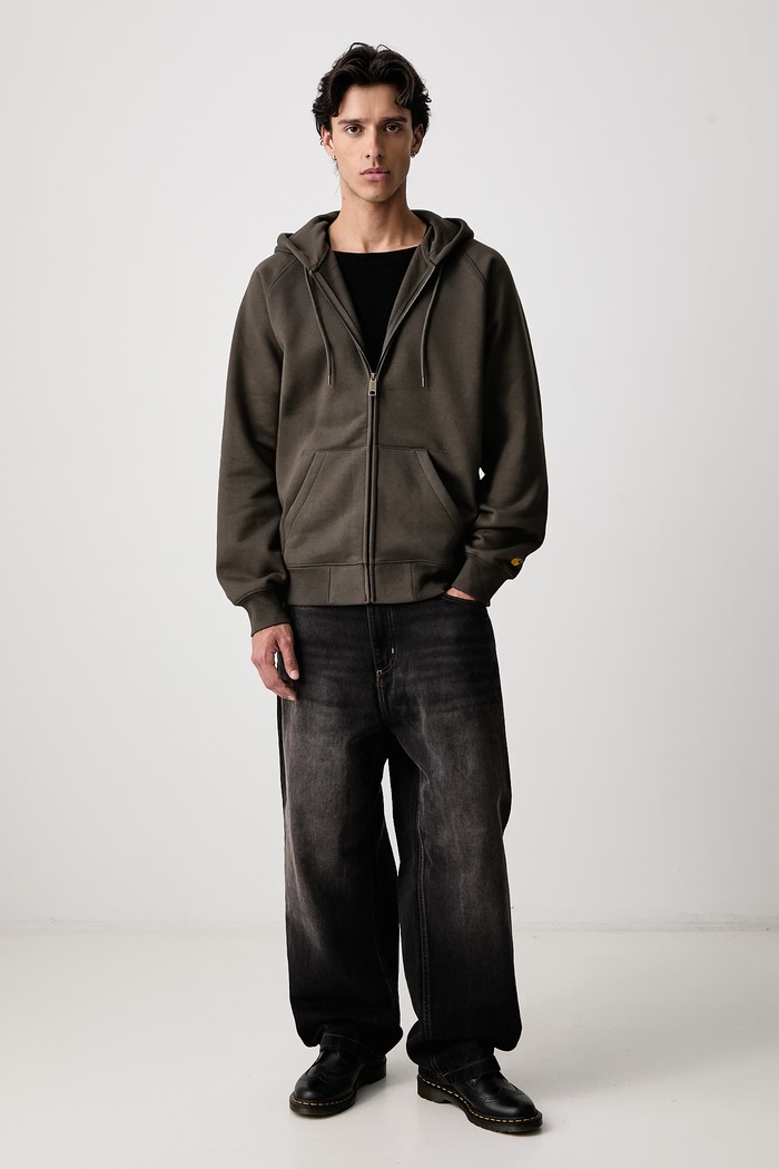 Carhartt WIP Chase zip-up hoodie with cotton Men's I033664.3X9XX green AW26