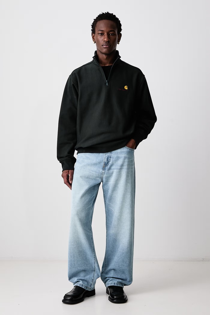 Carhartt WIP American Script hanorac cu bumbac pentru bărbați I027014.3T6XX verde AW26
