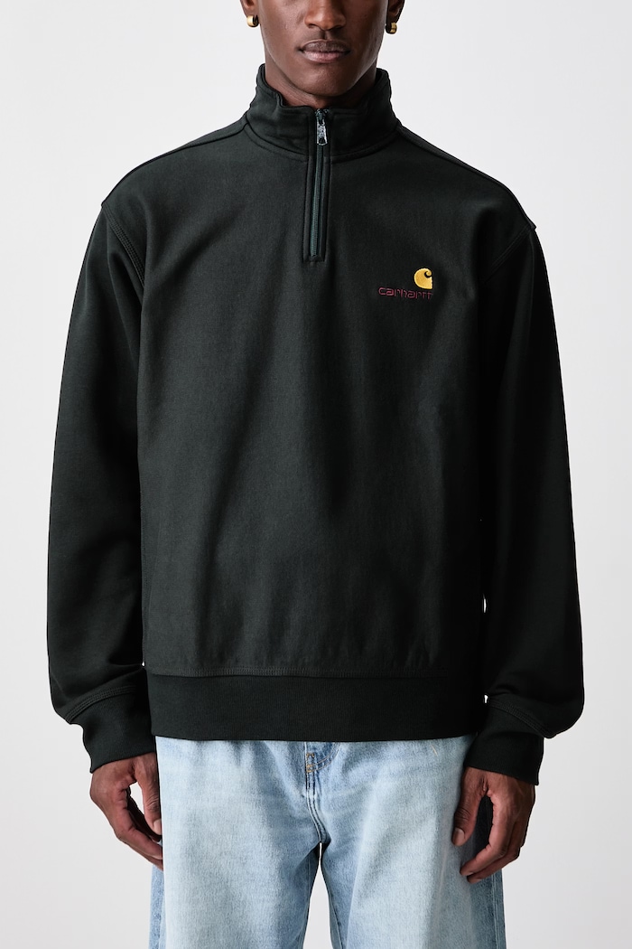 American Script hanorac cu bumbac pentru bărbați Carhartt WIP verde I027014.3T6XX