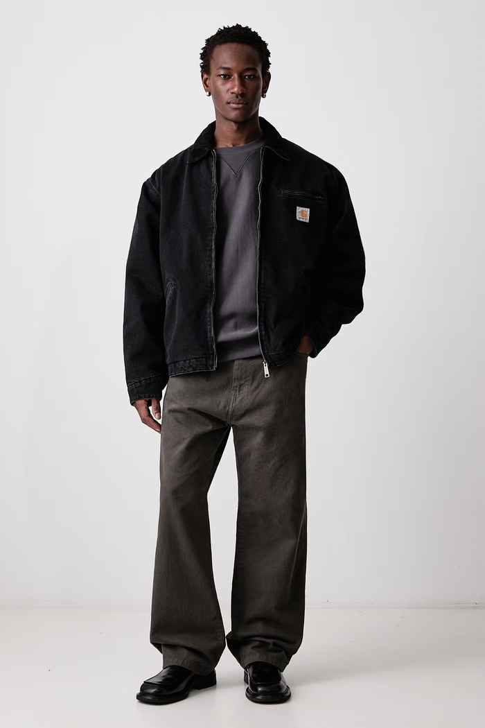 Carhartt WIP American Script bluza z bawełną męska I025475.87XX szary AW26