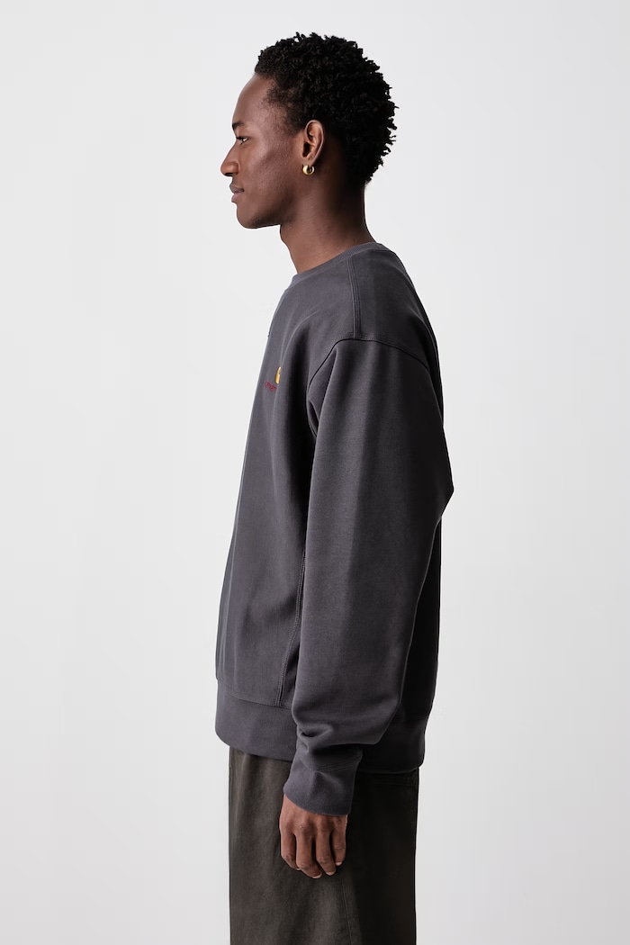 American Script bluza z bawełną męska Carhartt WIP I025475.87XX szary