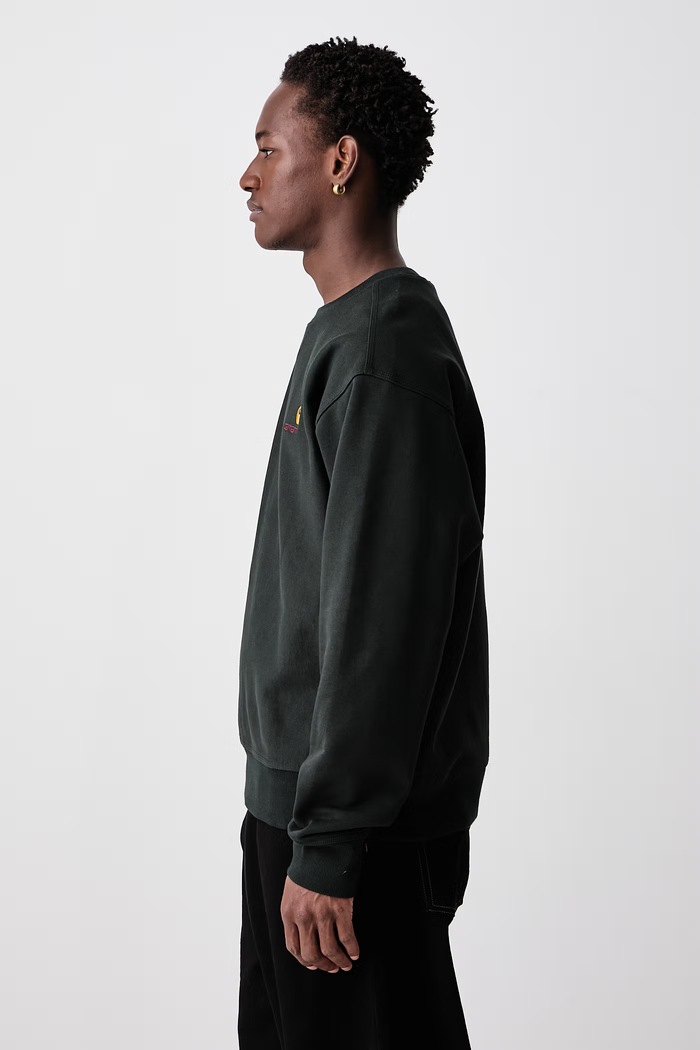 American Script hanorac cu bumbac pentru bărbați Carhartt WIP I025475.3T6XX verde