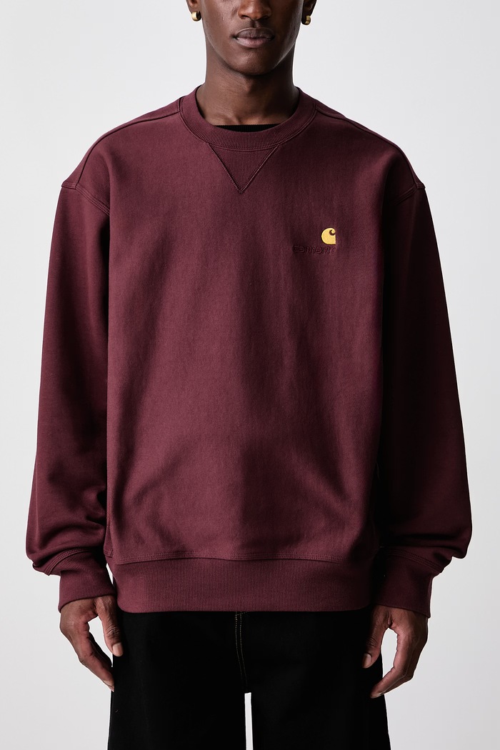 American Script кофта з бавовною чоловіча Carhartt WIP бордо I025475.826XX