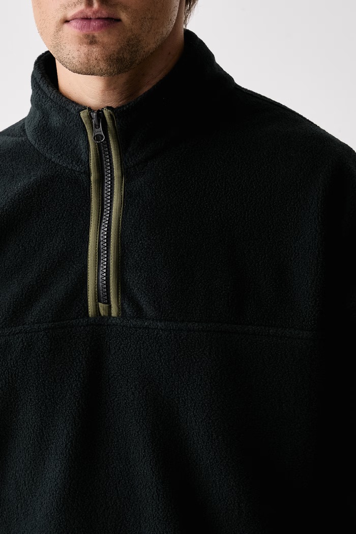 Μπλούζα ανδρική φλις REDWOOD HALF ZIP Levi's 0084M μαύρο