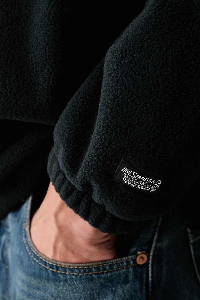 Μπλούζα ανδρική φλις REDWOOD HALF ZIP Levi's μαύρο 0084M