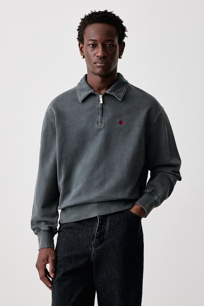 Maison Kitsuné Profile Fox bluza bawełniana męska szary MRMJS08KMBIT5