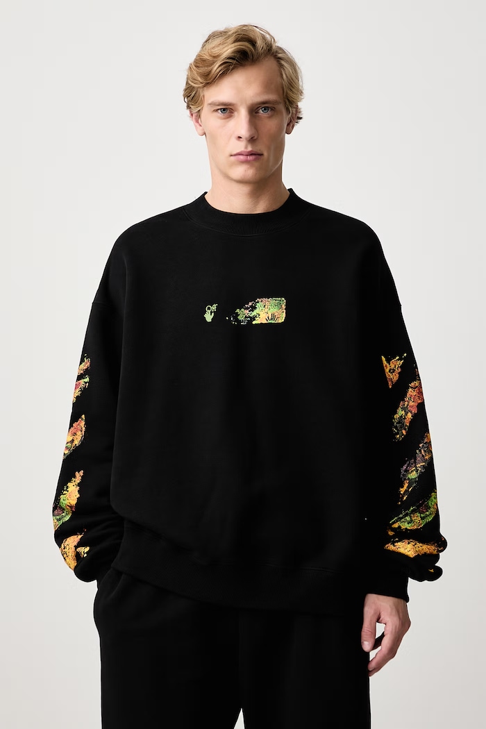 Clothing Off-White Spices Arrow Skate sweatshirt cotton Men's 44MBA054F26F002001 black