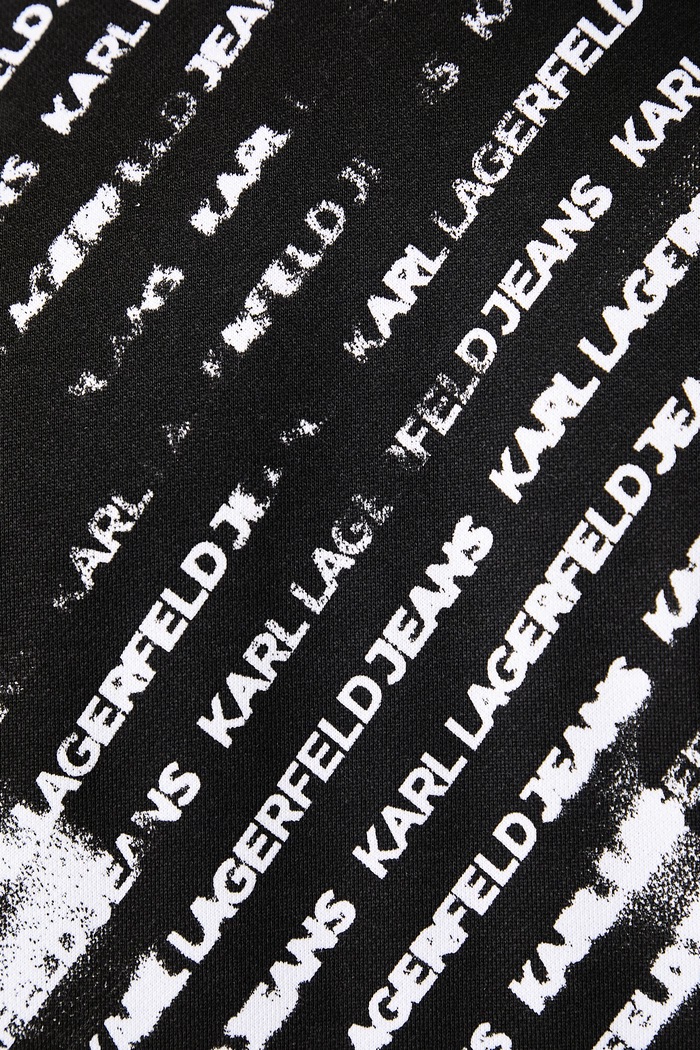 Mikina s kapucňou pánska bavlnená Karl Lagerfeld Jeans čierna B4M20059