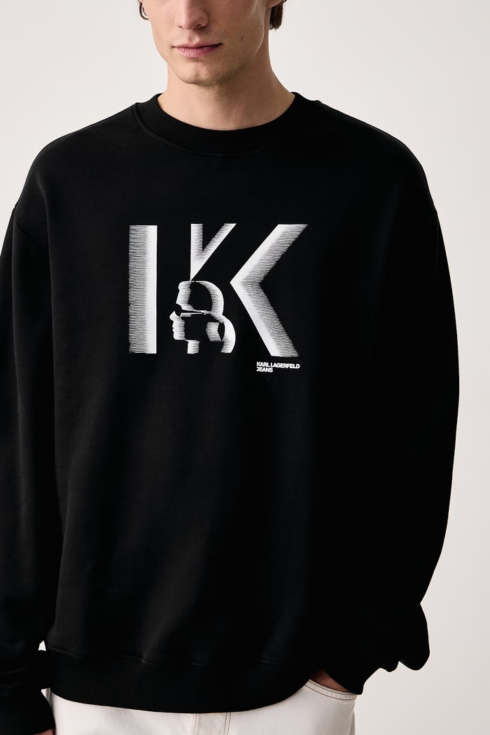 Dukserica za muškarce od pamuka Karl Lagerfeld Jeans B4M20017 crna