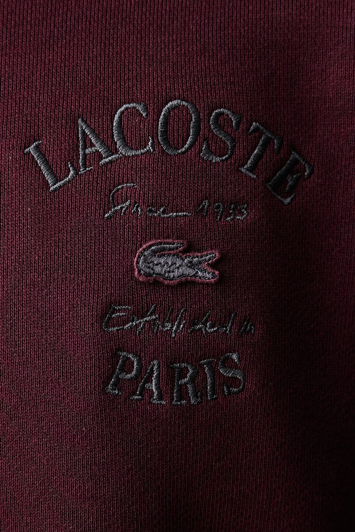 Bluza męska bawełniana Lacoste bordowy SH9785