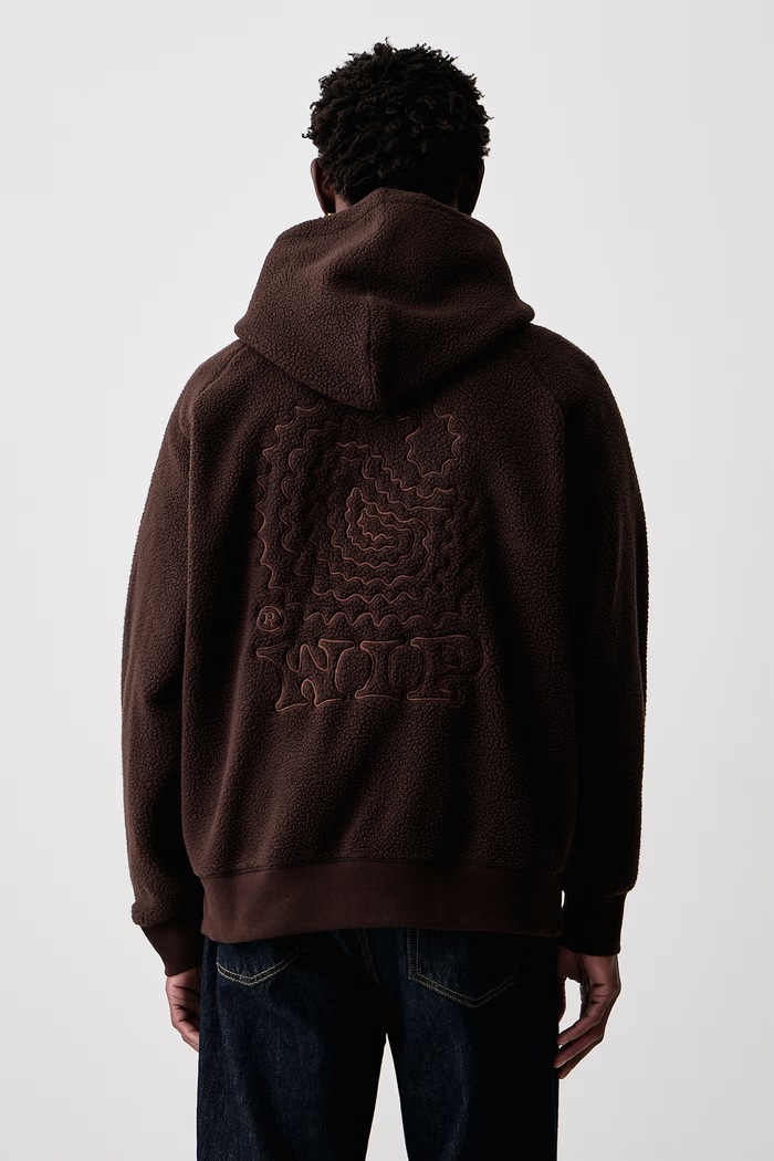 Carhartt WIP Hooded Limn C Fleece Sweat bluza z kapturem polarowa męska brązowy I037251