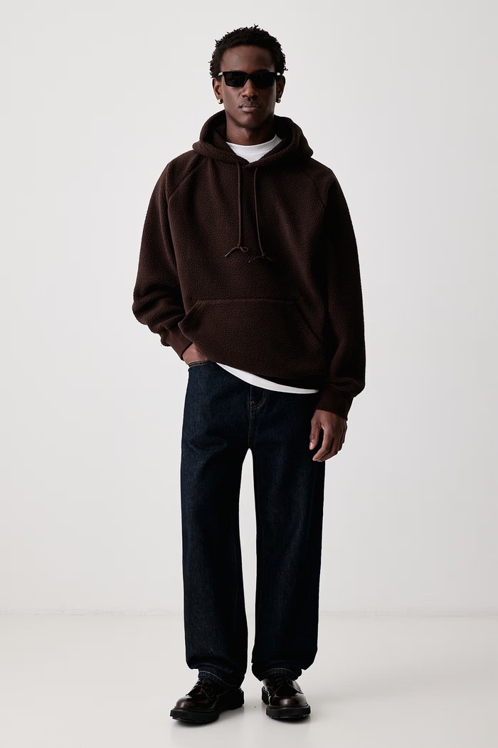 Carhartt WIP Hooded Limn C Fleece Sweat bluza z kapturem polarowa męska I037251 brązowy AW26