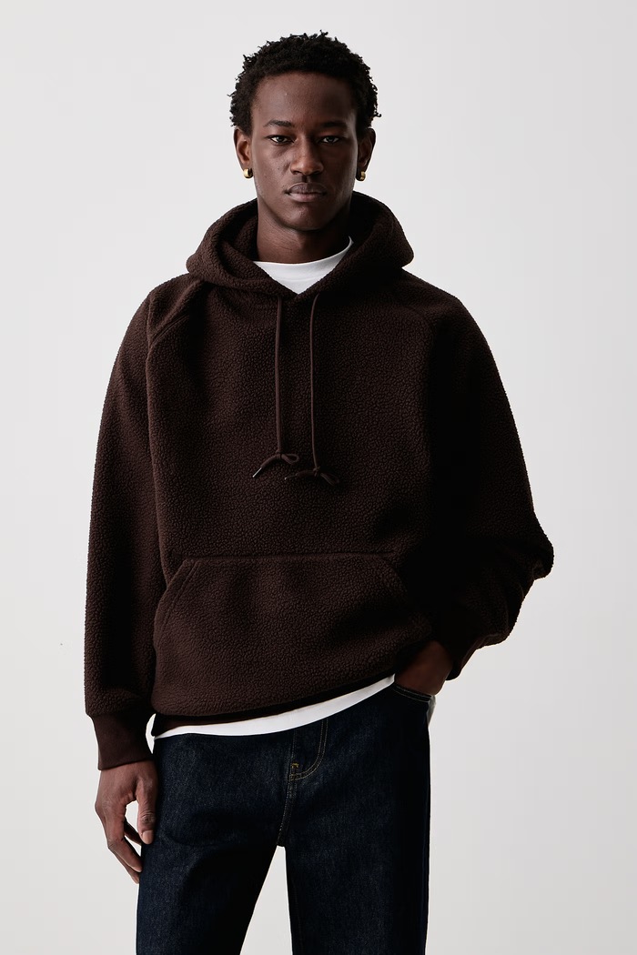 Odzież Carhartt WIP Hooded Limn C Fleece Sweat bluza z kapturem polarowa męska I037251 brązowy