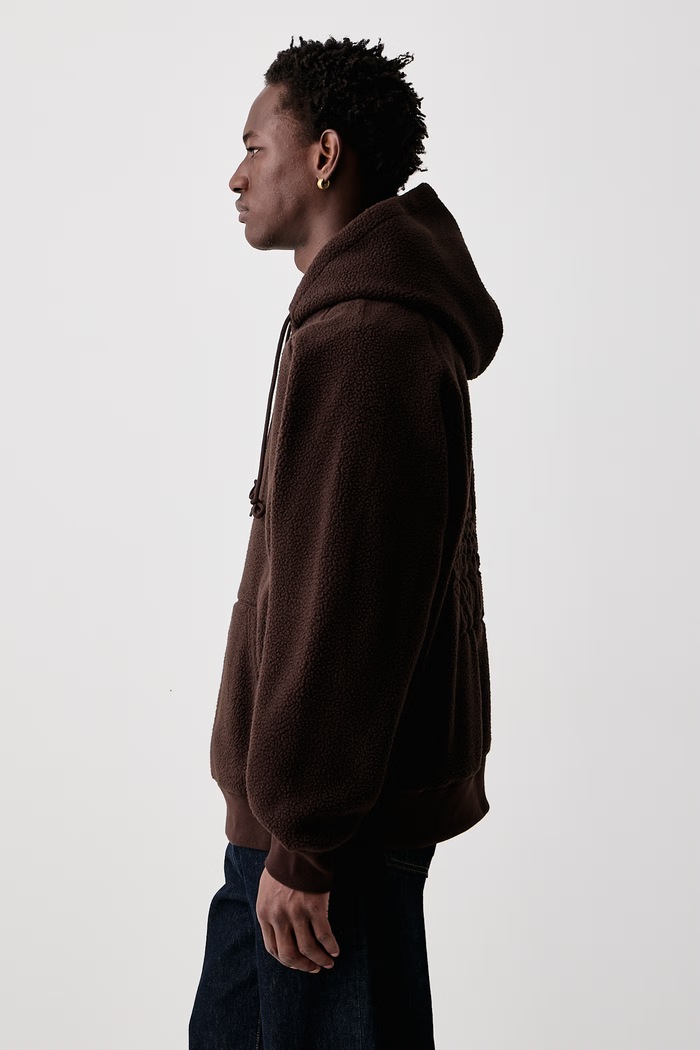 Hooded Limn C Fleece Sweat bluza z kapturem polarowa męska Carhartt WIP I037251 brązowy