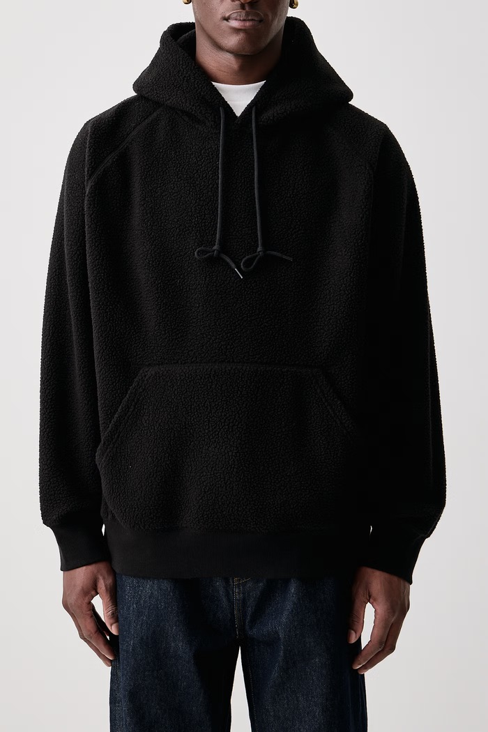 Hooded Limn C Fleece Sweat bluza z kapturem polarowa męska Carhartt WIP czarny I037251