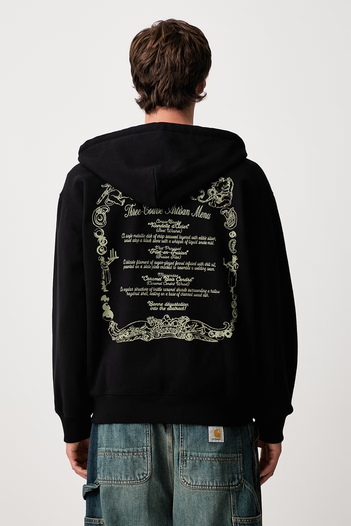 Carhartt WIP Hooded Chez WIP Jacket bluza rozpinana z kapturem z bawełną męska czarny I037280