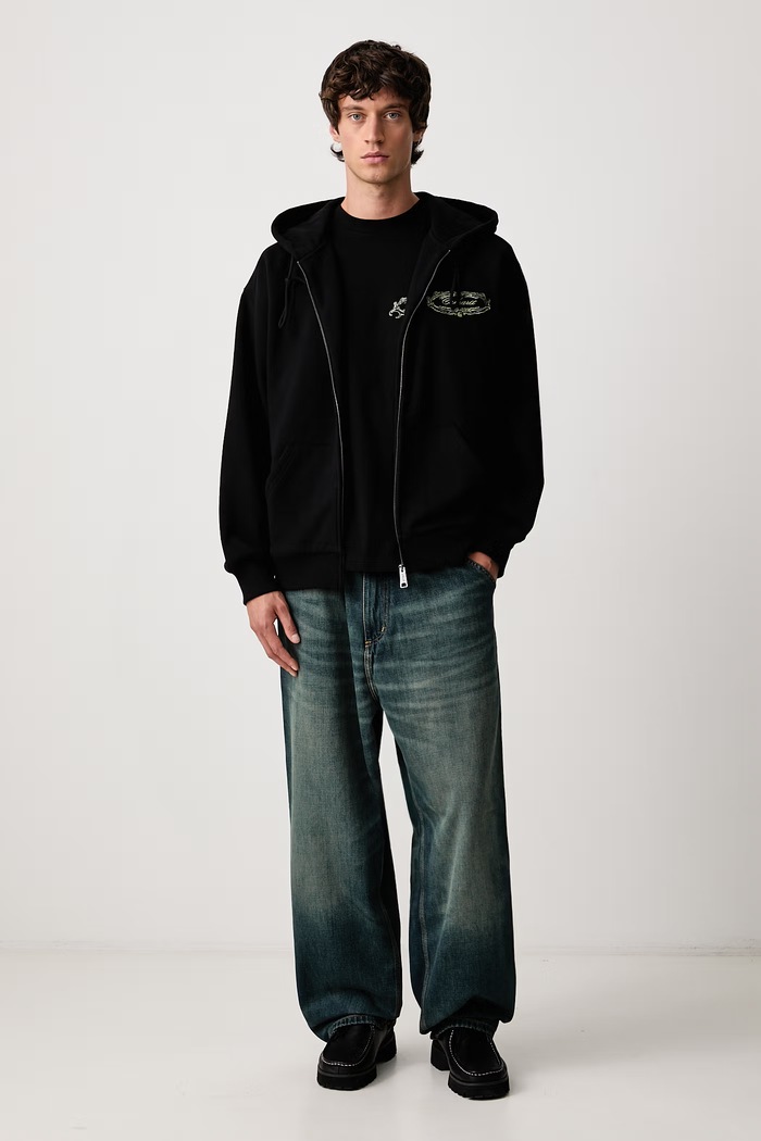 Carhartt WIP Hooded Chez WIP Jacket bluza rozpinana z kapturem z bawełną męska I037280 czarny AW26