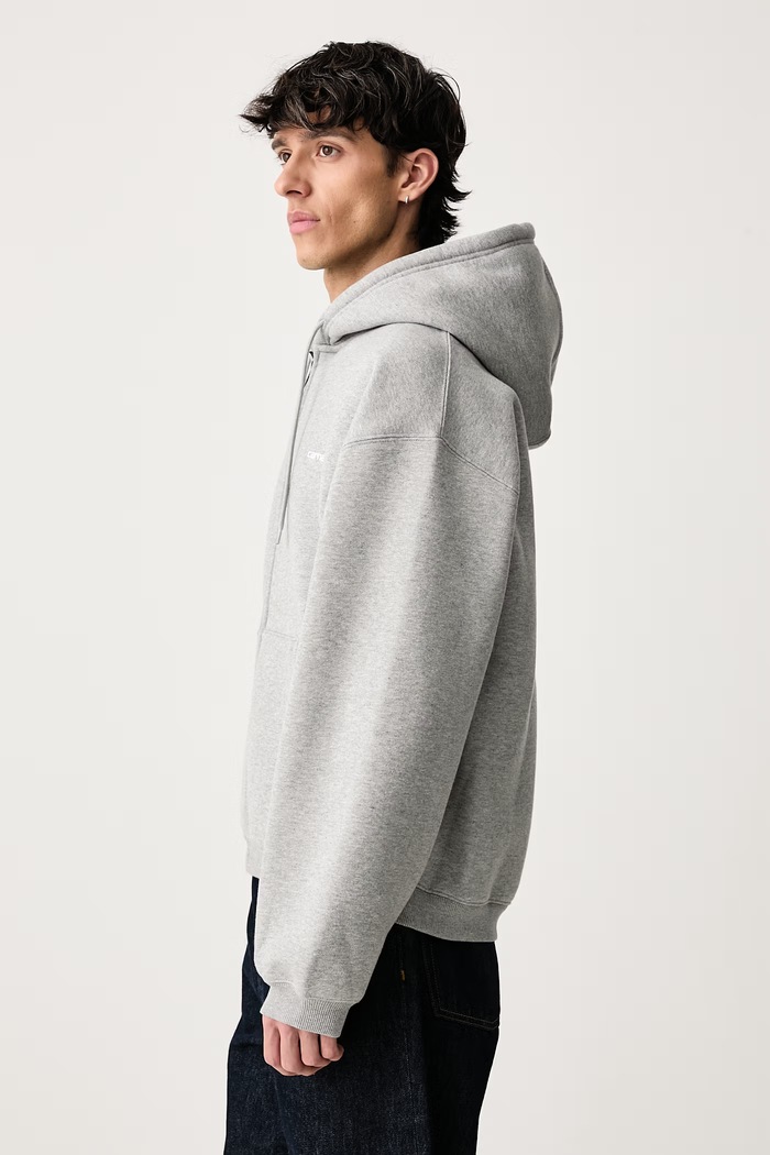 Hooded Ebbert Jacket bluza z bawełną męska Carhartt WIP I037114 szary