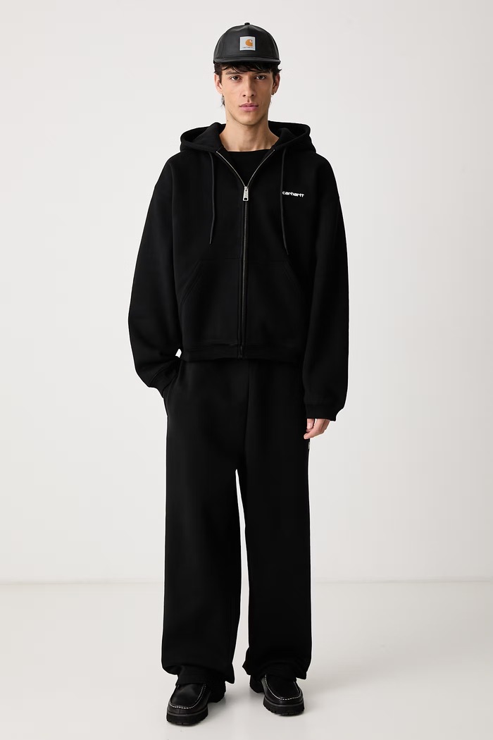 Carhartt WIP Hooded Ebbert Jacket bluza z bawełną męska I037114 czarny AW26