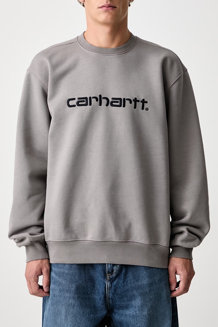 Carhartt Sweat bluza z bawełną męska Carhartt WIP szary I030546