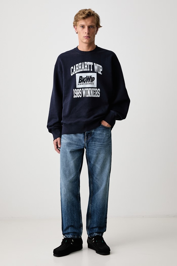 Carhartt WIP 1989 Winners Sweat bluza bawełniana męska I037278 granatowy AW26