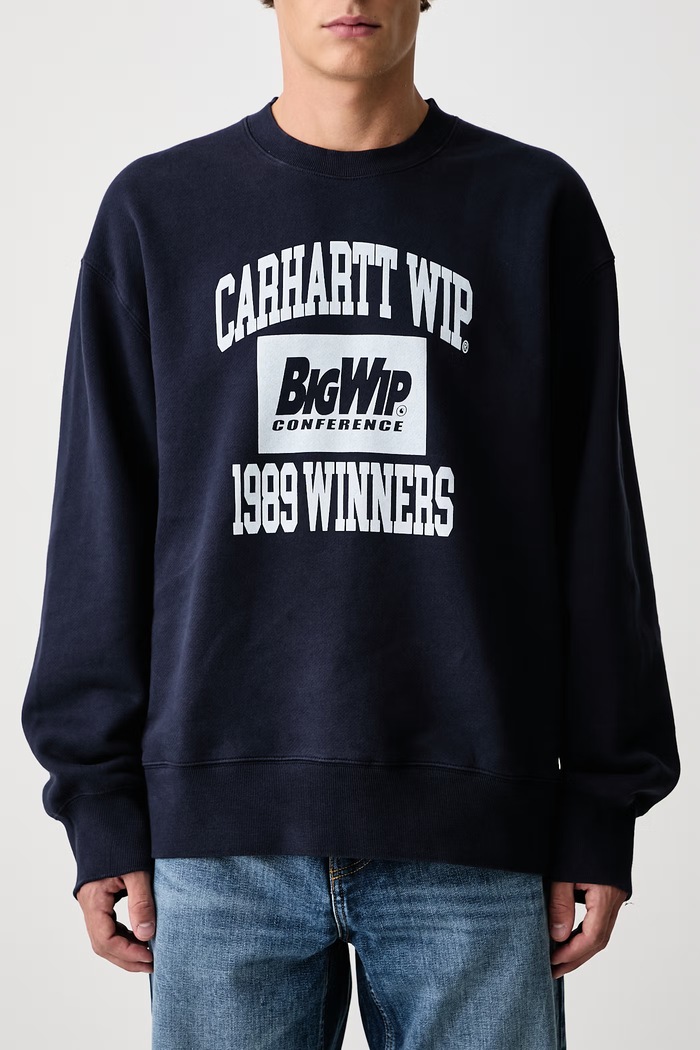 1989 Winners Sweat bluza bawełniana męska Carhartt WIP granatowy I037278