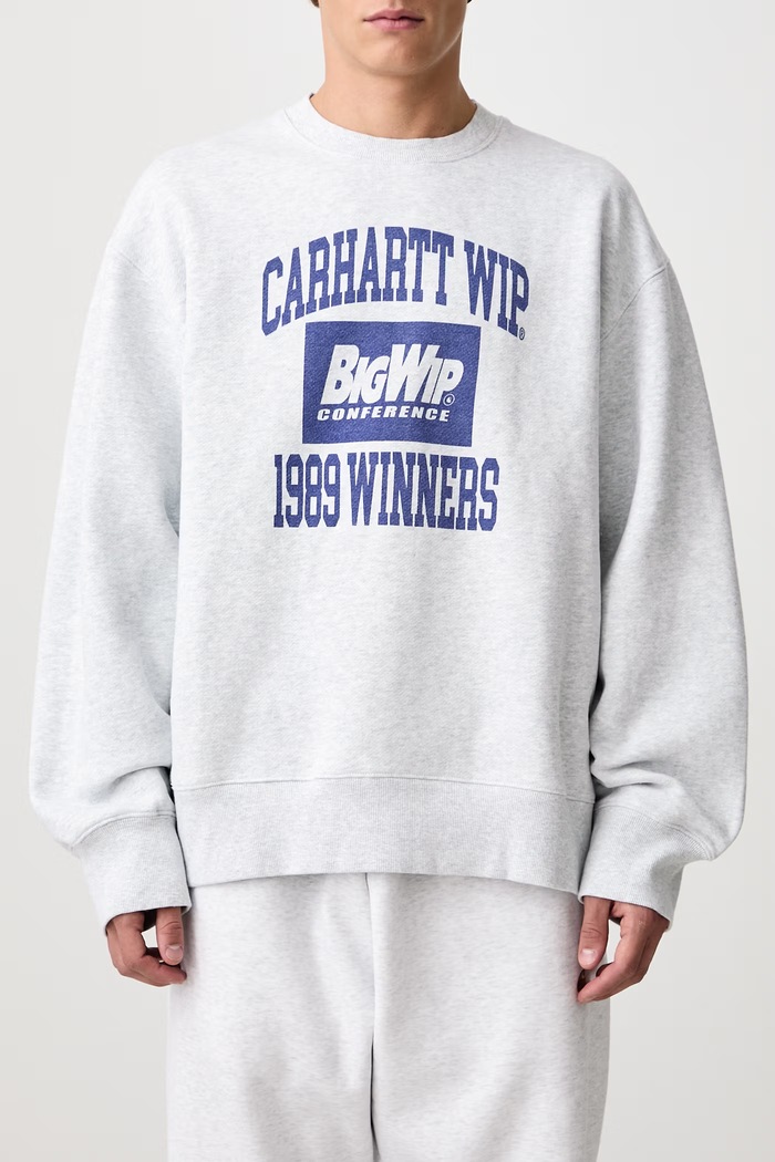 1989 Winners Sweat felpa in cotone da uomo Carhartt WIP grigio I037278