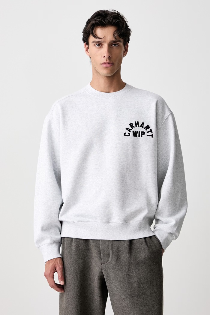 Carhartt WIP Arch Script Sweat bluza z bawełną męska szary I037266