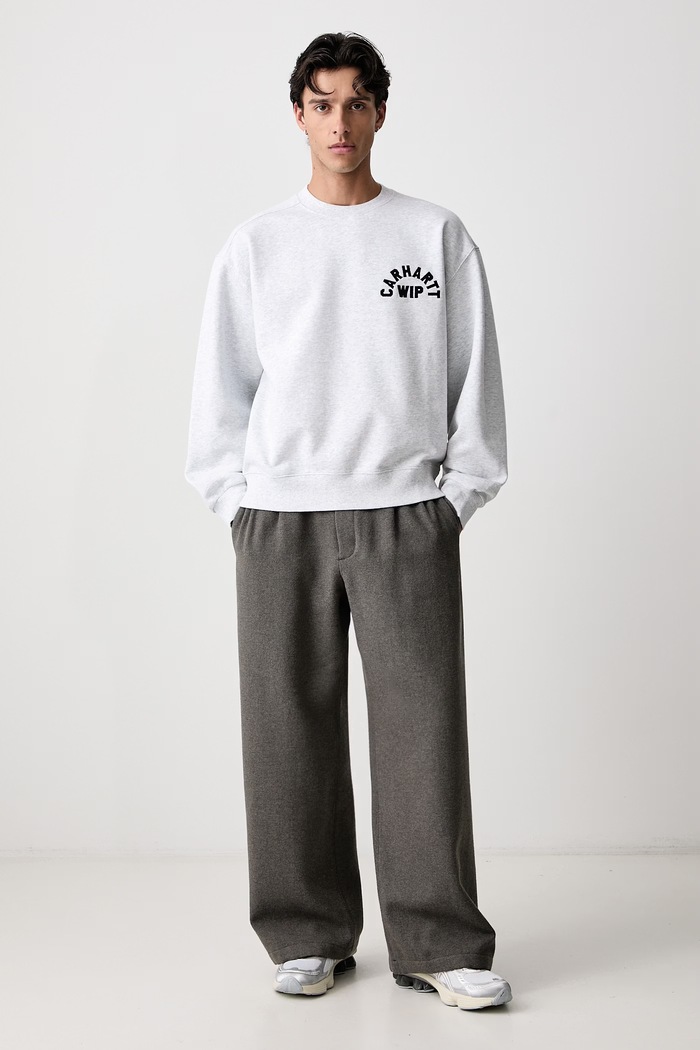 Carhartt WIP Arch Script Sweat bluza z bawełną męska I037266 szary AW26
