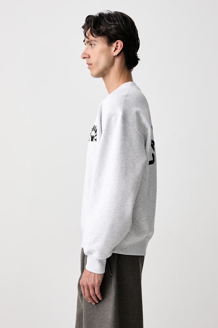 Arch Script Sweat bluza z bawełną męska Carhartt WIP I037266 szary