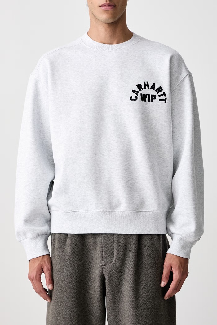 Arch Script Sweat bluza z bawełną męska Carhartt WIP szary I037266