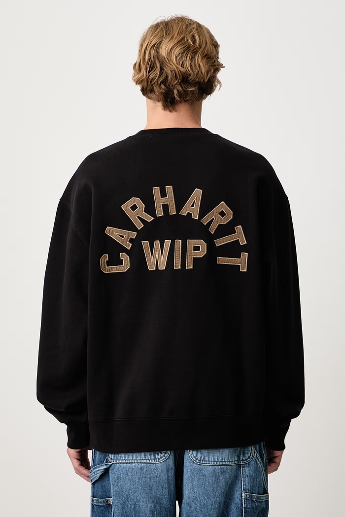 Clothing Carhartt WIP Arch Script Sweat sweatshirt with cotton Men's I037266 black