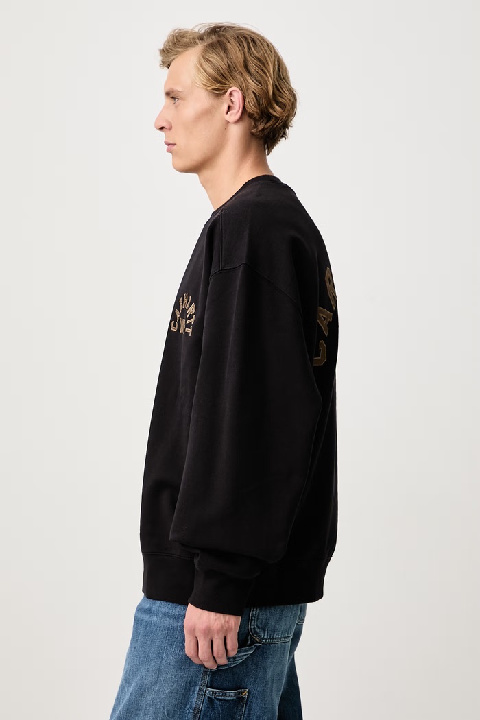Arch Script Sweat sweatshirt with cotton Men's Carhartt WIP I037266 black