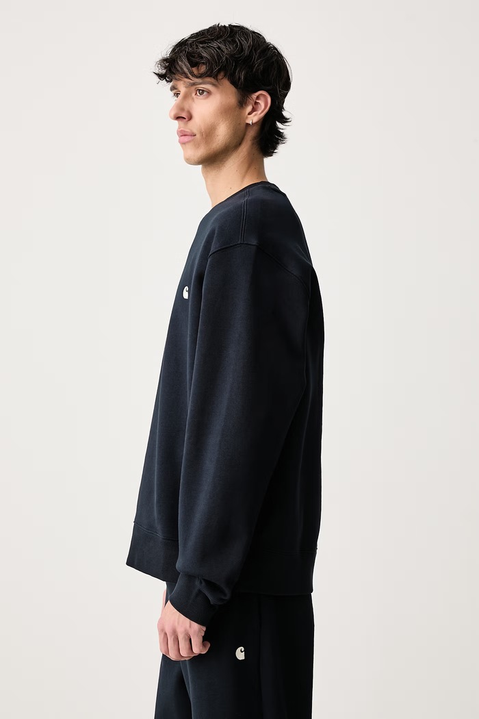 Odzież Carhartt WIP Mack Sweat bluza z bawełną męska I037099 granatowy
