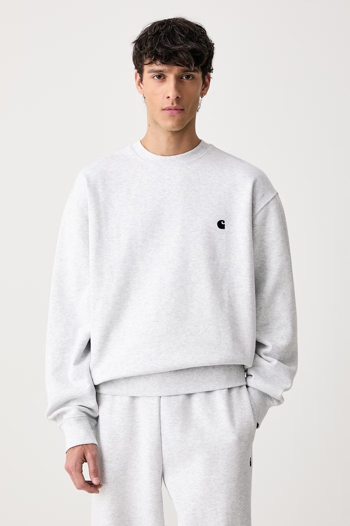 Carhartt WIP Mack Sweat bluza z bawełną męska szary I037099