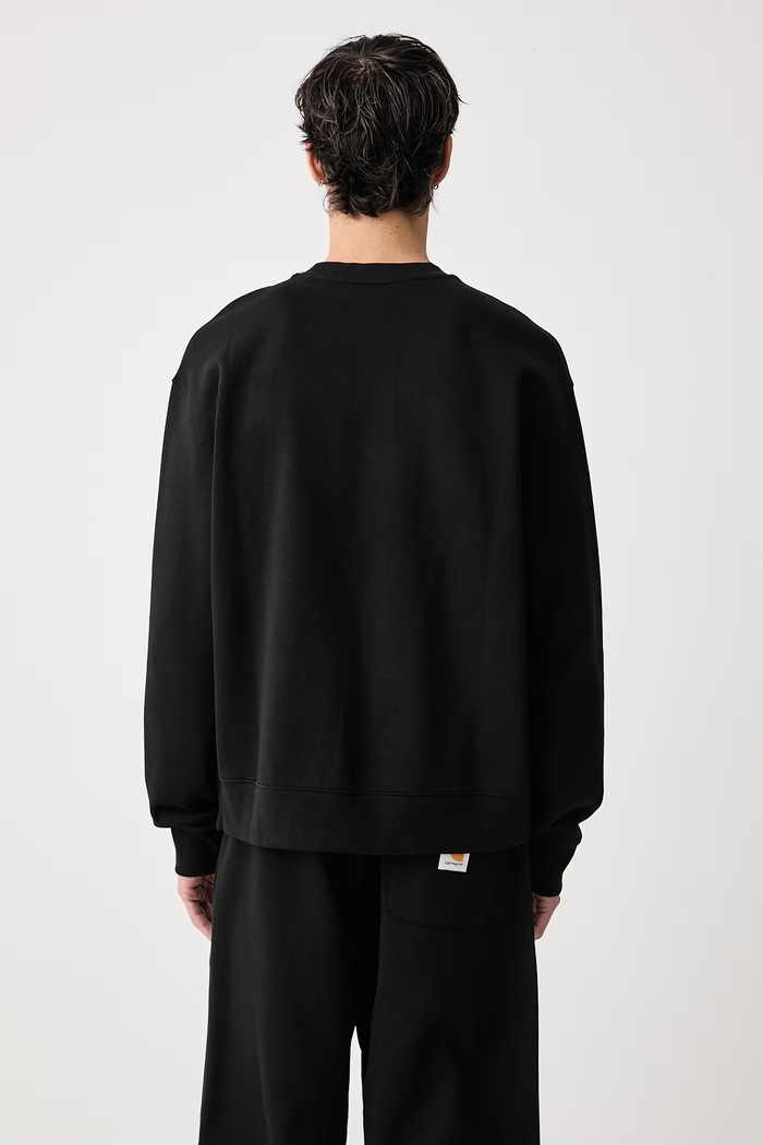 Odzież Carhartt WIP Mack Sweat bluza z bawełną męska I037099 czarny