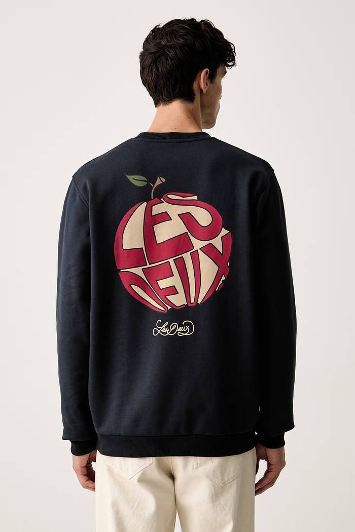 Les Deux bluza z kapturem męska bawełniana Orchard granatowy 1002489